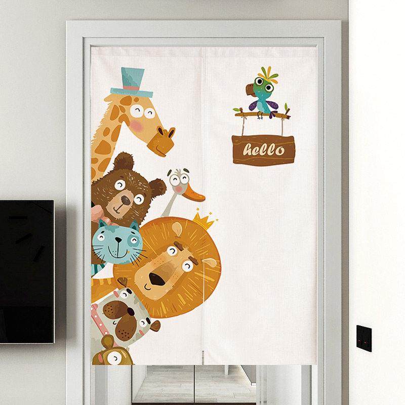房间卡通可爱门帘卧室家用柜子装饰遮挡帘厨房隔断半帘短帘免打孔,居家布艺,门帘,淘宝优惠券,粉丝福利购,淘宝优惠卷