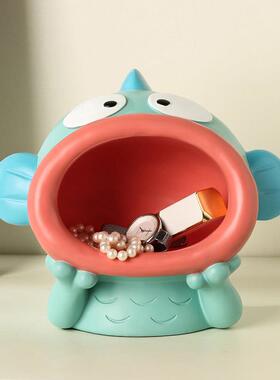 丑鱼汉顿入户玄关钥匙收纳摆件创意可爱家居装饰品钥匙储物整理盒