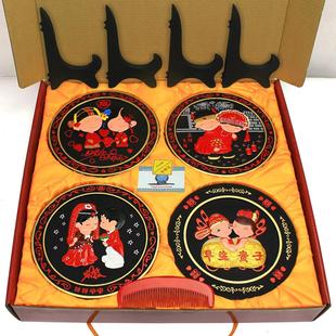 卧室婚房装饰品摆件闺蜜结婚礼物实用创意炭雕送朋友婚庆礼品订婚