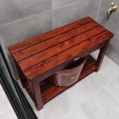 100长80长70长60长条凳实木浴室老人洗澡凳家用换鞋 凳双人凳整装