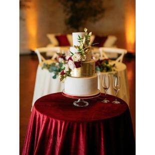复古红丝绒桌布欧式古典高级感纯色餐桌垫布轻奢甜品背景垫茶几布