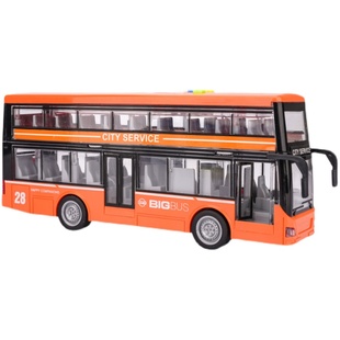 儿童双层公交车玩具大号益智公共汽车模型惯性宝宝校车大巴士男孩