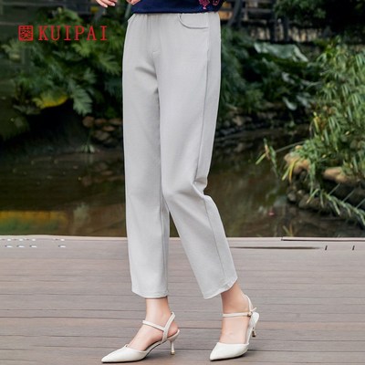 葵牌2025春季新品中老年妈妈装40岁50岁九分裤直筒弹百搭薄款女裤