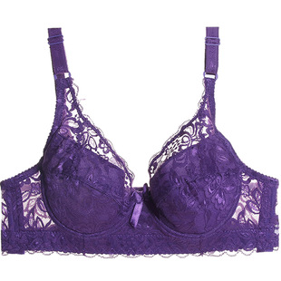 加肥加大码文胸超薄款200斤胖mm大胸显小全罩杯女内衣夏C95D100B