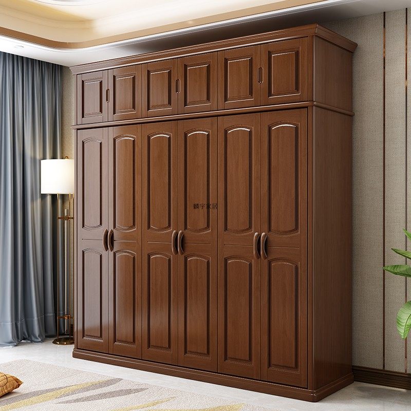 中式实木衣柜卧室对开门大衣橱经济型橡木简约储物柜多功能收纳柜,住宅家具,独立衣柜,淘宝优惠券,粉丝福利购,淘宝优惠卷