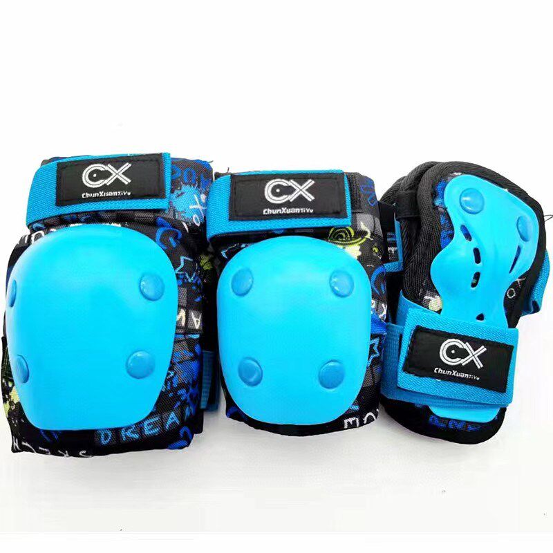 儿童护具加厚轮滑护具滑板滑冰旱冰溜冰自行车护具护膝六件套装