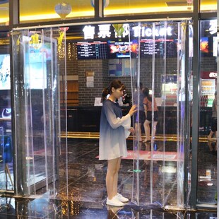 超市门口挡风皮门帘调子透明空防走商铺店普通门帘面冷软玻璃pv折