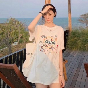 高个子加长版欧货大版下装消失中y长款t恤女遮屁股大码胖mm200斤