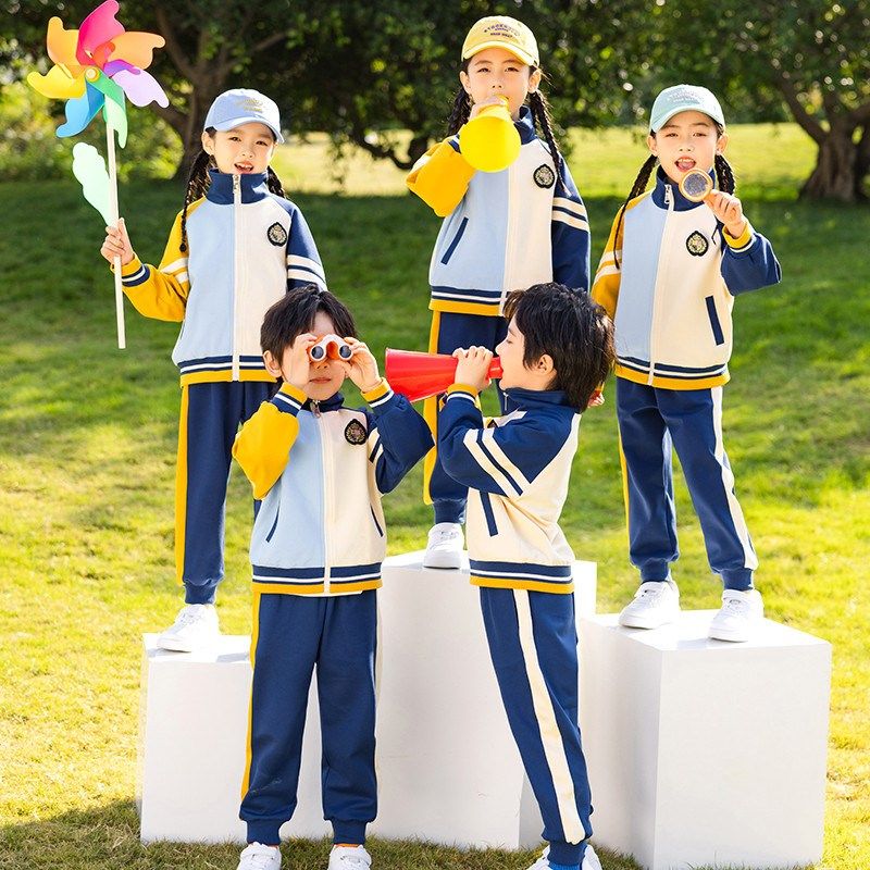 学院风幼儿园班服小学生校服秋冬装新款儿童年级班服四件套棒球服