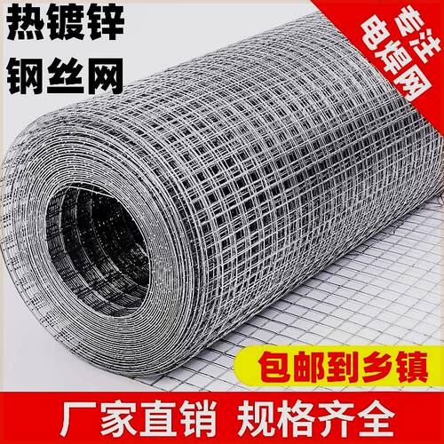 热浸镀锌铁丝网围栏养殖护栏网养鸡防鼠钢丝网加粗电焊网抹灰网格