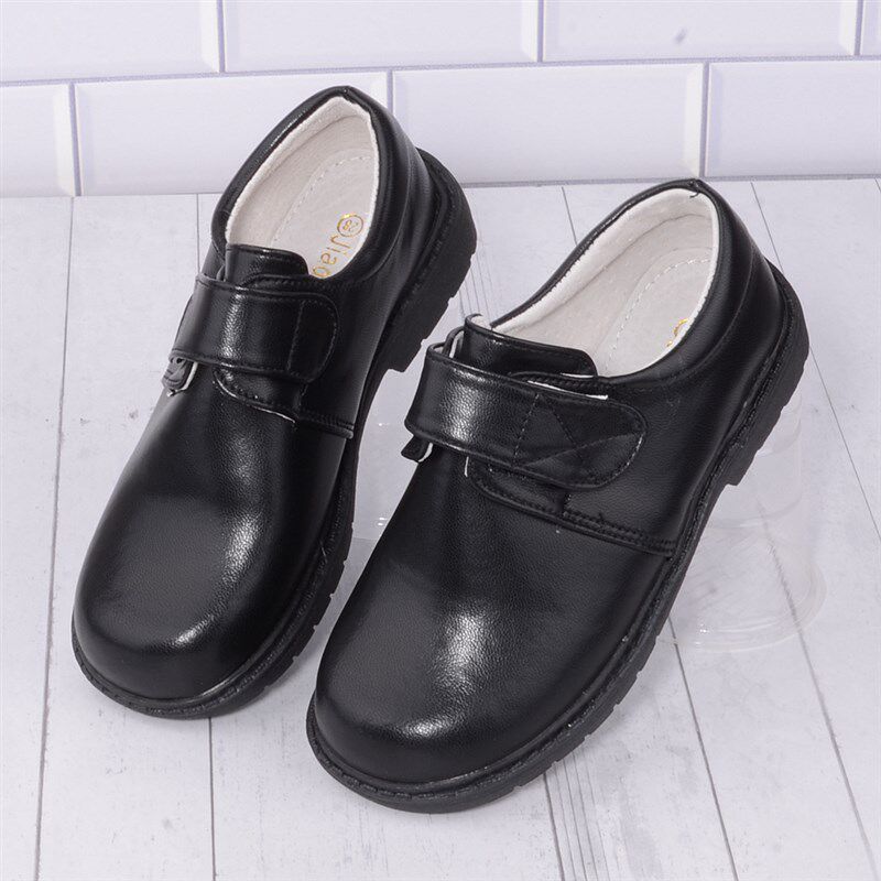男童白色皮鞋中小学生合唱比赛主持钢琴表演出鞋亮面儿童黑色皮鞋