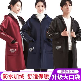 加绒劳保大褂工作服男仓库防尘物流搬运长袖 防水防油秋冬罩衣女款