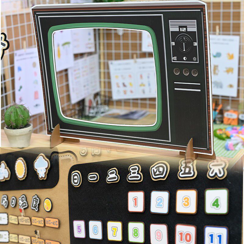 幼儿园环创材料主题墙面装饰成品小小播报员班级文化墙贴区角区域