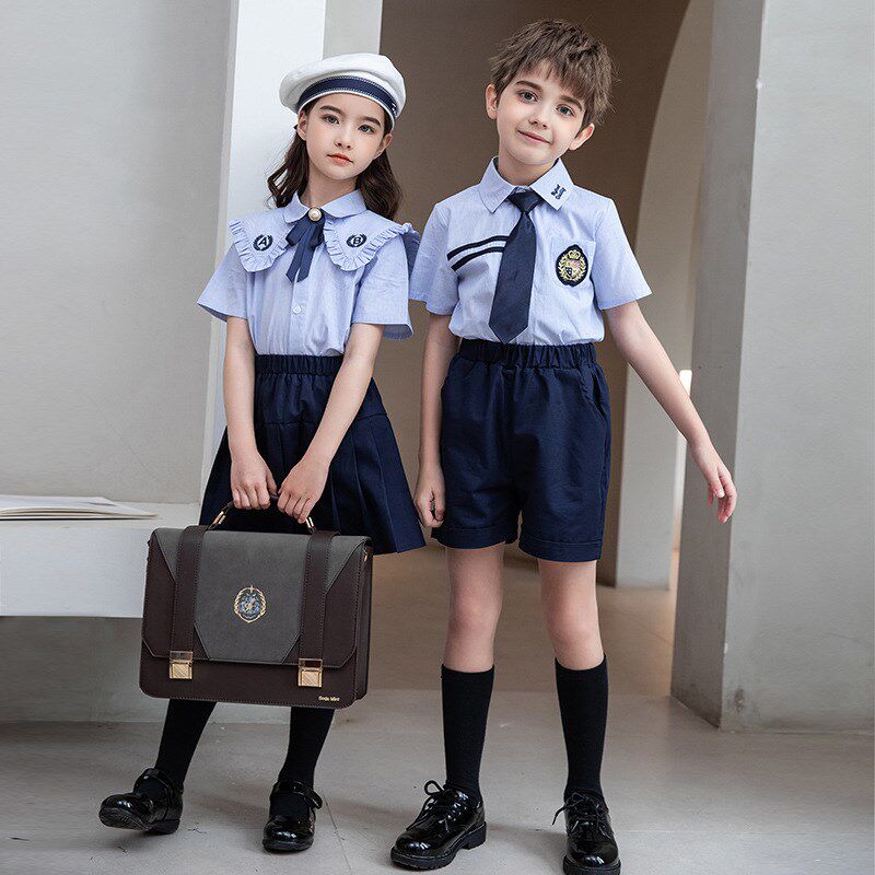 幼儿园园服夏装小学生校服套装班服夏季学院拍摄英伦风儿童毕业服