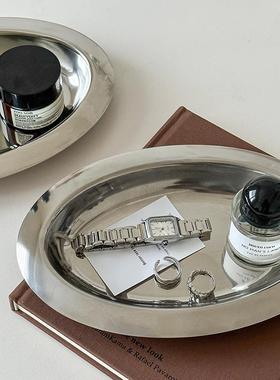 ins金属托盘首饰收纳盘饰品展示香薰托盘复古桌面装饰拍照道具