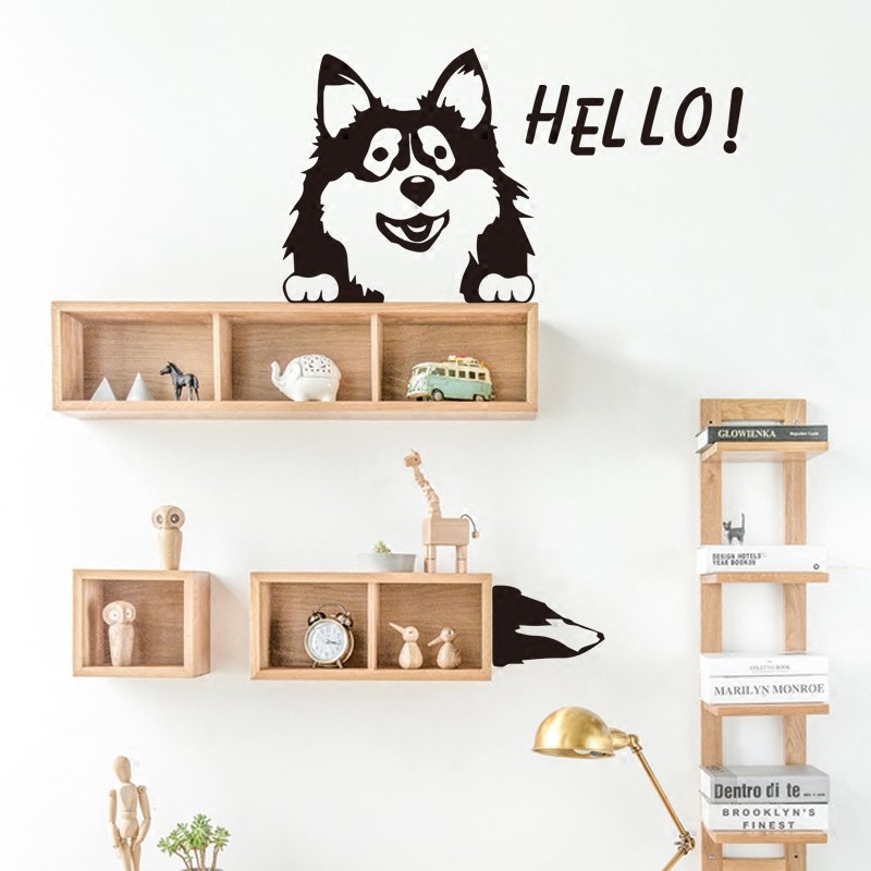 创意宠物店铺墙面玻璃门贴纸橱窗玄关卧室装饰动物狗狗墙贴画自粘图片