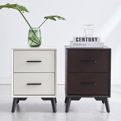 白色烤漆床头柜北欧全实木轻奢极简卧室迷你30cm窄高端小型简约柜