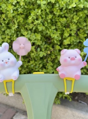 宝宝婴儿车风车装饰小配件猪挂件婴儿推车扶手玩具挂件可固定安全