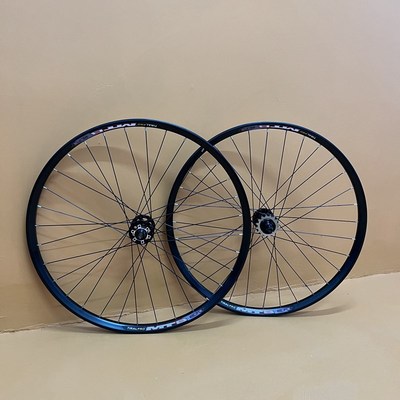 5培林土坡车单速碟刹轮组对锁160响山地自行车26寸27.5/29寸后M10