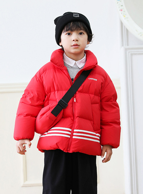 男童羽绒服短款2024冬新款90绒亲子儿童羽绒服加厚保暖[送包23813