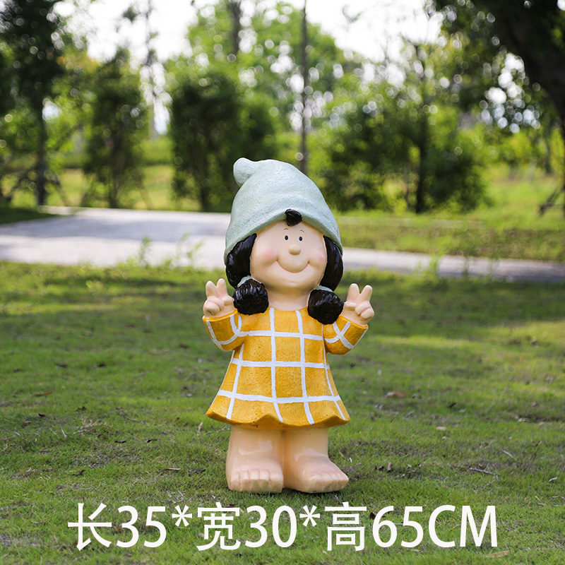 花园装饰 庭院布置摆件户外幼儿园装饰摆件卡通人物小孩雕塑摆件