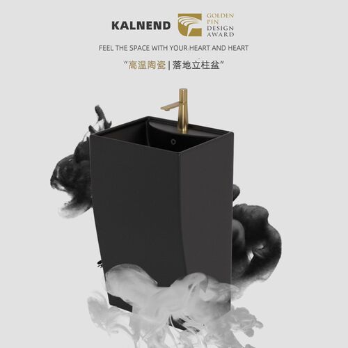 立柱洗手盆一体落地式陶瓷立y柱式洗脸盆阳台一体立式柱盆洗手台