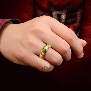 手工定制定做男款纯黄铜豪气简约厚宽光面任意粗细戒指指环礼物