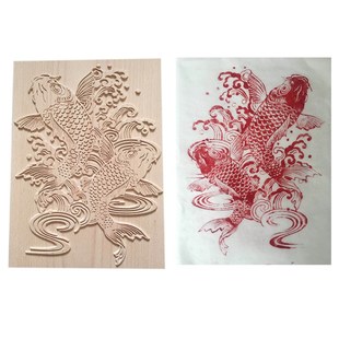 财神木雕版 实木榉木 木刻板 水印年画 雕版 可定制 国学活字印刷