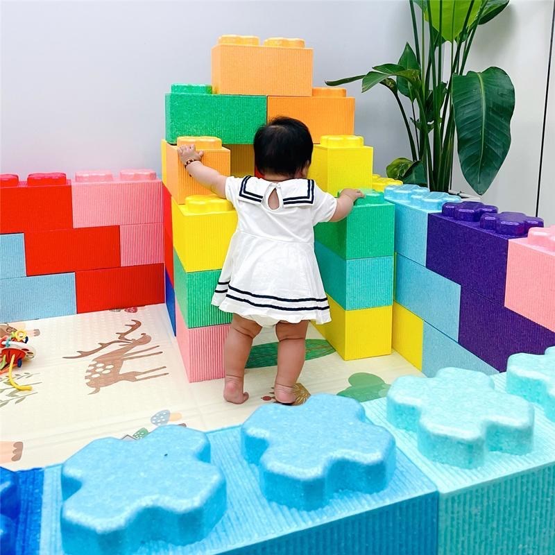 儿童泡沫积木家用砖块幼儿园epp拼插积木围栏室内球池玩具游乐场