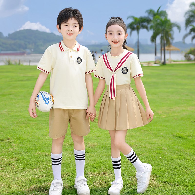 幼儿园园服夏款夏季小学生毕业校服儿童班服套装夏装运动会毕业服