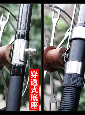 威武渔具不锈钢手拨轮 八卦轮 锚鱼轮划钓盘 车盘轮 锚鱼竿挂鱼轮