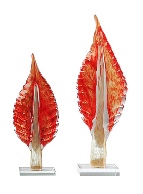 琉璃艺术树叶家大业大摆件简约电视柜别墅客厅玄关装饰品桌面摆设