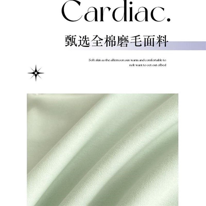 新款长绒棉加厚磨毛刺绣被套四件套公主风全棉纯棉床单柔软被罩