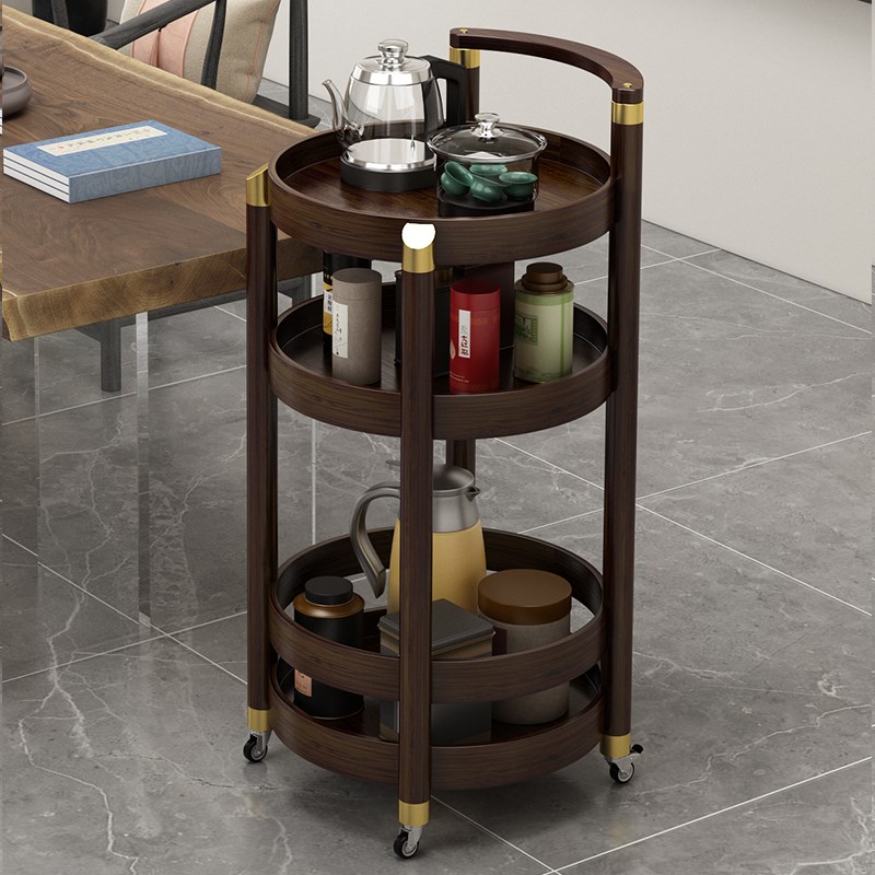 可移动小推车置物架带轮茶几家用沙发边柜餐边茶水车厨房多层架子