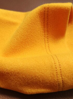 新品 双面发热磨毛澳绒打底衫男高领橙色内搭德绒保暖长袖加厚t恤