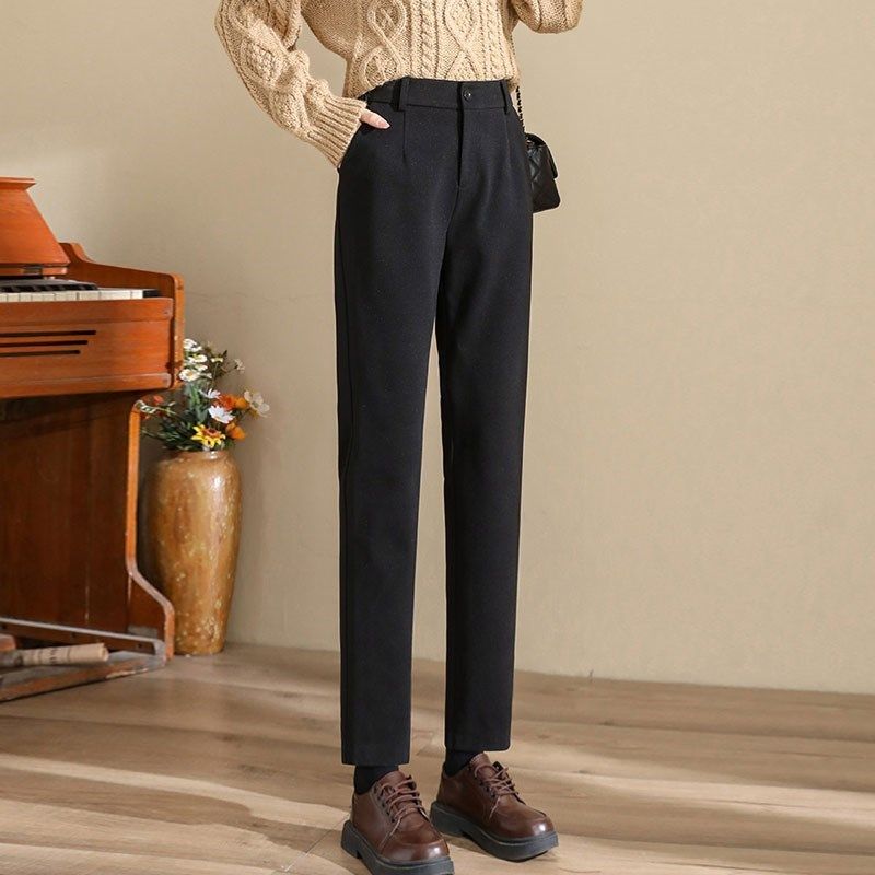 秋冬小个子黑色毛呢裤女大码新款梨型身材遮胯显瘦九分小脚烟管裤,女装/女士精品,大码裤装,淘宝优惠券,粉丝福利购,淘宝优惠卷