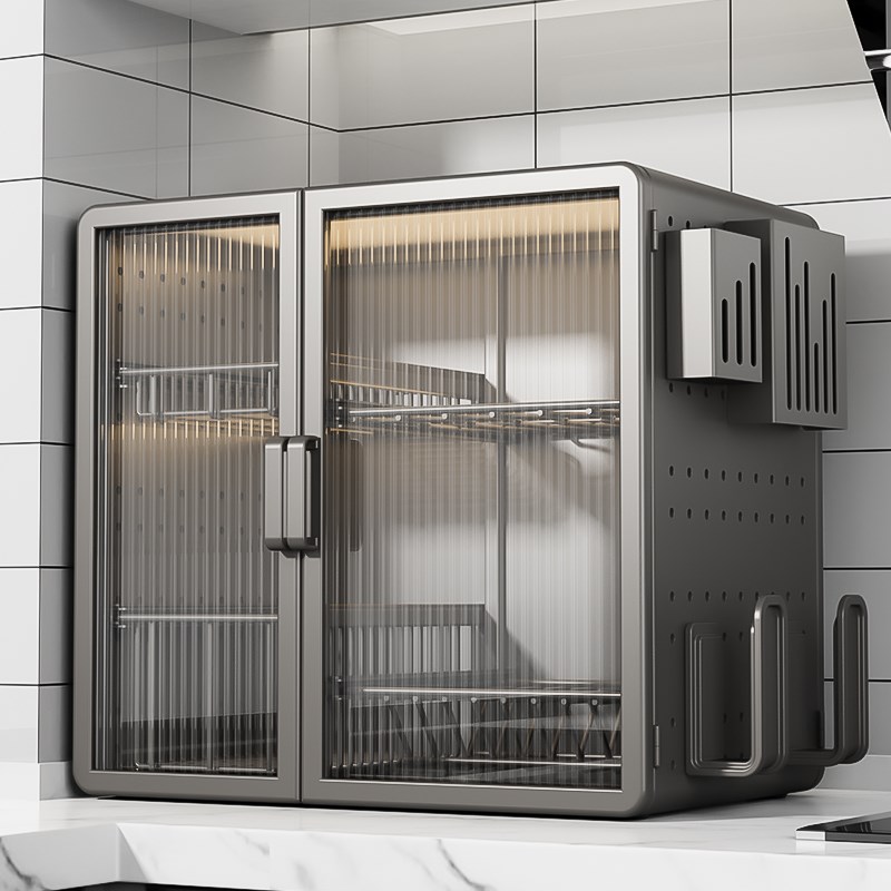 碗碟收纳架家用碗柜厨房多功能置物架放碗架碗盘沥水架碗筷收纳盒