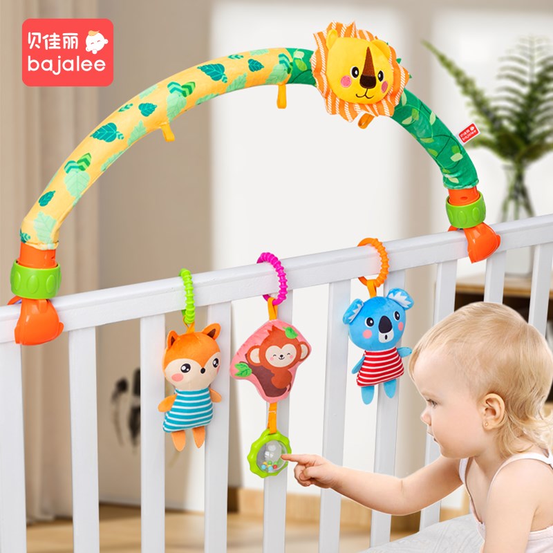 新生儿玩具车床夹悬挂式0一1岁车载安全座椅安抚宝宝益智推车挂件