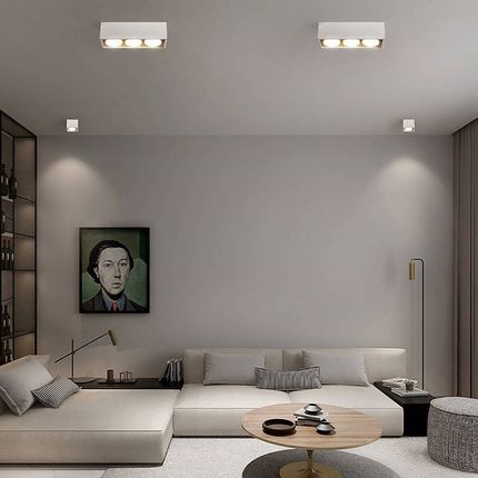 新款明装筒灯射灯无主灯led方形客厅卧室格栅斗胆阳台过道天花吸