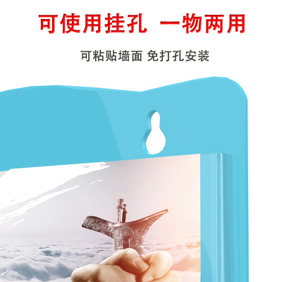 文件夹透明a4架墙面收纳盒壁挂式a3活页打孔挂墙插页档案资料册加