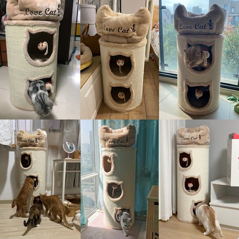 蜜罐猫剑麻桶猫爬架猫窝猫树一体实木多层保暖猫房子邮筒猫咪用品,宠物/宠物食品及用品,猫爬架,淘宝优惠券,粉丝福利购,淘宝优惠卷