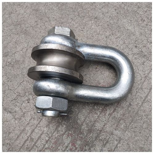 船用起重卸扣式滑车滚轮式轴承滑轮吊环U型重型导向转轮3t5吨钢轮