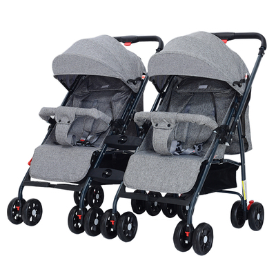 双胞胎婴儿手推车轻便折叠可坐可躺可换向二胎儿童双人宝宝可拆分