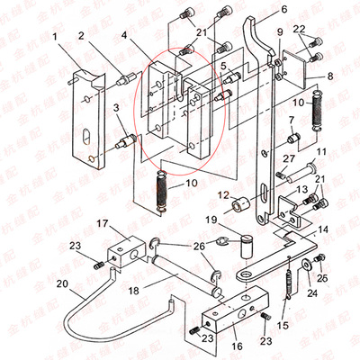 808包扣机滑块固定板 大白扣订扣四合扣装钮扣钉扣配件包扣机滑板