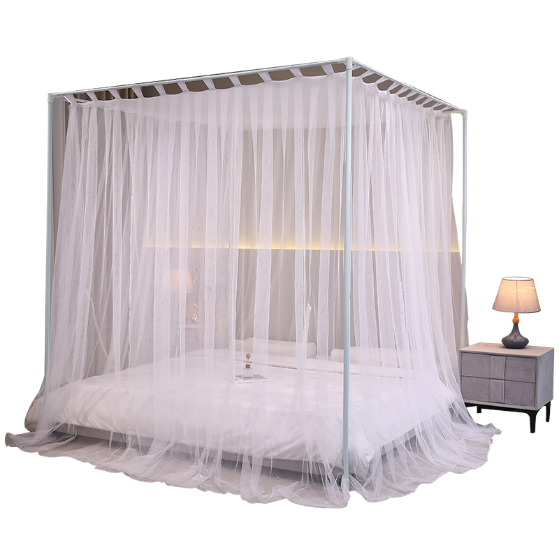 穿杆式A类蚊帐可定制家用新款宫廷落地支架公主床幔床帘高级加密