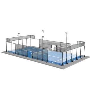 板式网球场全景帕德尔板球房paddletenniscourt板球房20*10米