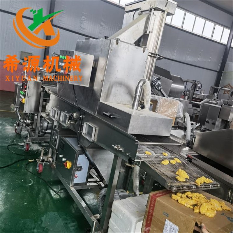 酥脆虾饼裹糠机墨鱼虾排上屑 博康伴鱼伴虾堡上浆裹粉上糠机现货