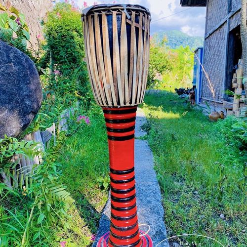 108cm傣族象脚鼓表演泼水节表演奏云南鼓傣族U象脚鼓跳舞乐器