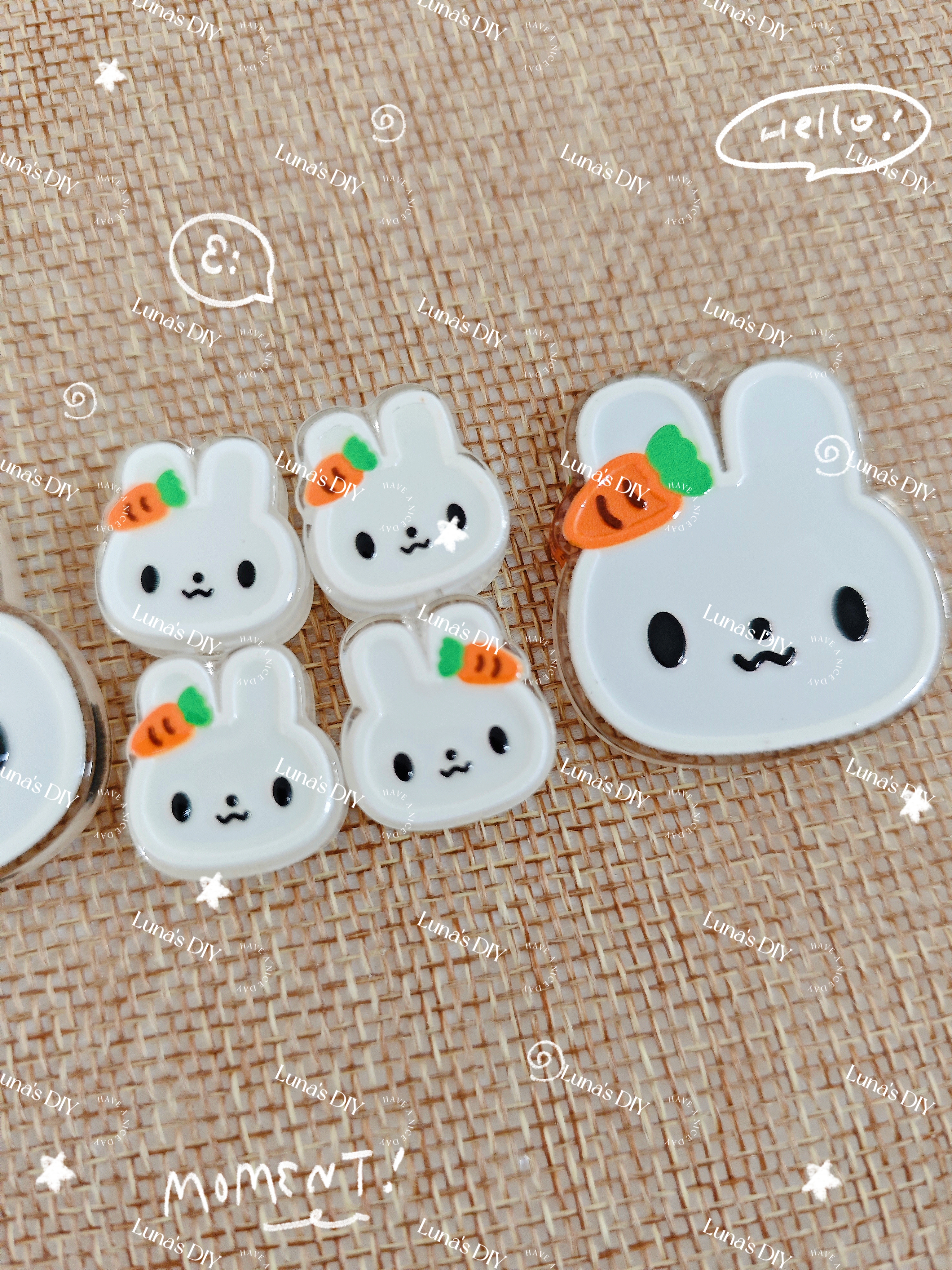 Lunas DIY亚克力醋酸五月天周边物料兔兔可爱卡通DIY配件