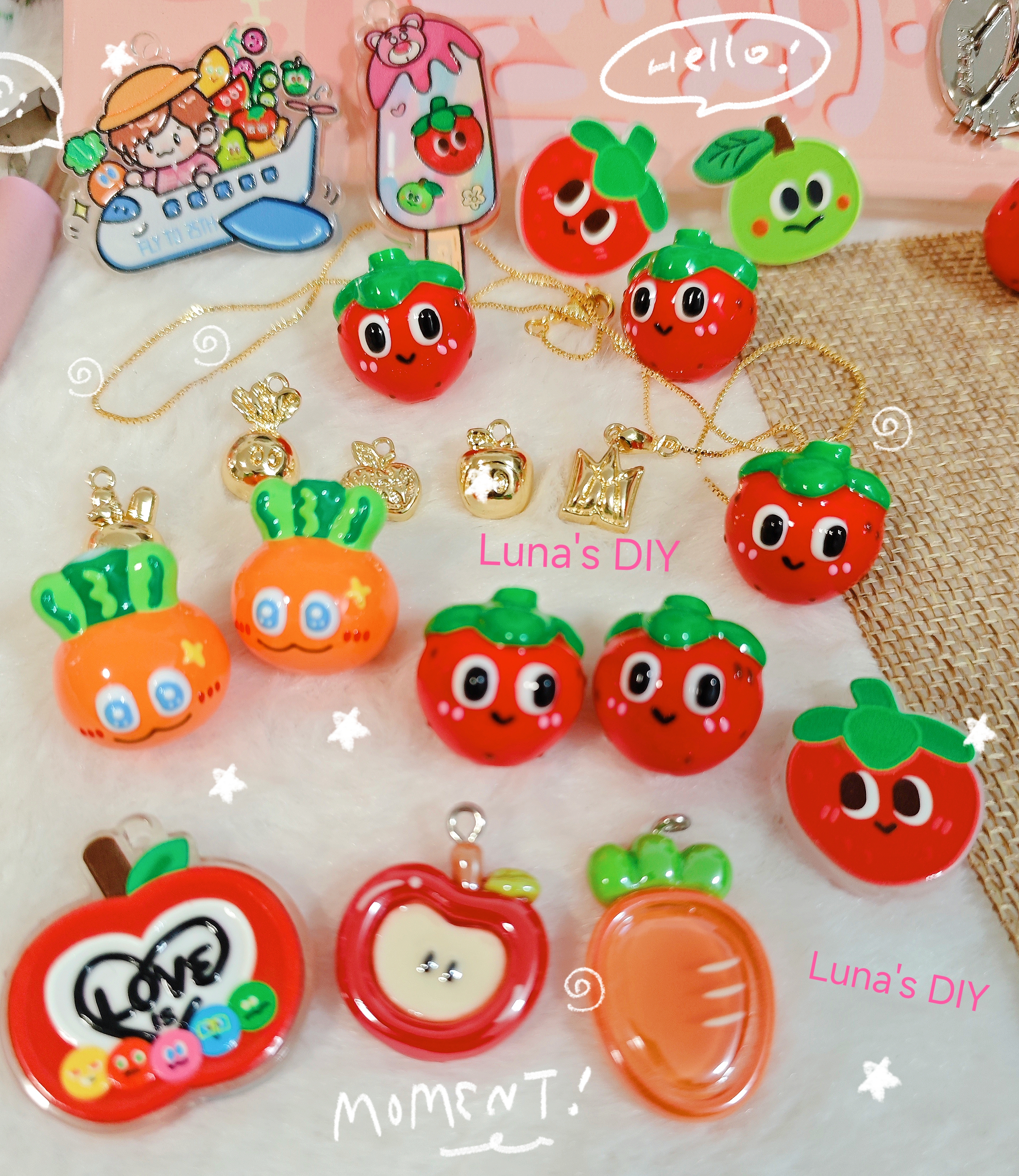 Lunas DIY五月天周边物料捏捏吊孔片片合金配件